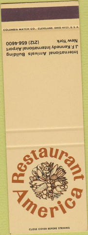 Matchbook Cover - Restaurant America JFK Airport New York City SAMPLE