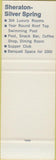 Matchbook Cover - Sheraton Hotel Silver Spring MD SAMPLE