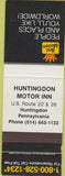 Matchbook Cover - Huntingdon Motor Inn PA SAMPLE