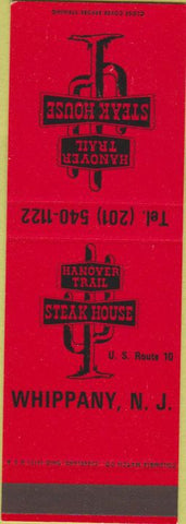 Matchbook Cover - Hanover Trail Steak House Whippany NJ SAMPLE cactus