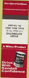 Matchbook Cover - Kendall Oil Gas Evart MI SAMPLE
