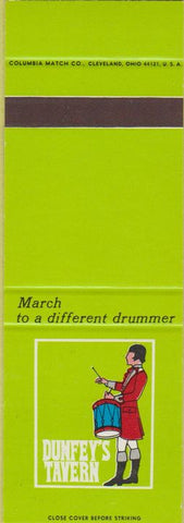Matchbook Cover - Dufney's Tavern Bedford NH Lexington Auburn MA SAMPLE