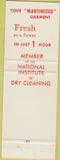 Matchbook Cover - Craig's One Hour Martinizing Houston TX SAMPLE