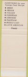 Matchbook Cover - Antone's Import Co Tulsa OK Houston TX SAMPLE