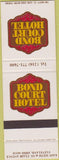 Matchbook Cover - Bond Court Hotel Cleveland OH SAMPLE