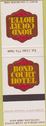 Matchbook Cover - Bond Court Hotel Cleveland OH SAMPLE