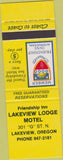 Matchbook Cover - Lakeview Lodge Motel Lakeview Or SAMPLE