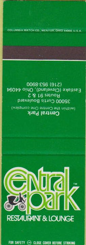 Matchbook Cover - Central Park Restaurant Eastlake Cleveland OH SAMPLE