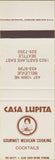 Matchbook Cover - Casa Lupita Mexican Food Bellevue Seattle WA SAMPLE