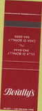Matchbook Cover - Borally's Cleveland OH SAMPLE WEAR