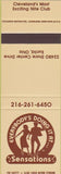 Matchbook Cover - Sensations Nite Club Euclid OH SAMPLE