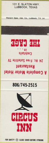 Matchbook Cover - Circus Inn Lubbock TX SAMPLE