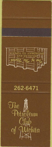 Matchbook Cover - Petroleum Club of Wichita KS SAMPLE
