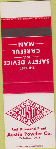 Matchbook Cover - Austin Power Co McArthur OH Safety SAMPLE