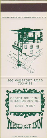 Matchbook Cover - Westport Inn Kansas City MO SAMPLE