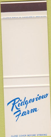 Matchbook Cover - Ridgeview Farm SAMPLE