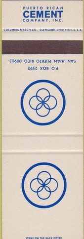 Matchbook Cover - Puerto Rico Cement Co San Juan SAMPLE
