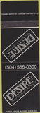 Matchbook Cover - Desire Roayl Sonesta New Orleans LA SAMPLE