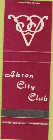 Matchbook Cover - Akron City Club OH SAMPLE