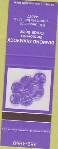 Matchbook Cover - Diamond Shamrock Credit Union Fairport Harbor OH SAMPLE