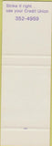 Matchbook Cover - Diamond Shamrock Credit Union Fairport Harbor OH SAMPLE