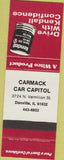 Matchbook Cover - Kendall Oil Gas Carmack Danville IL SAMPLE