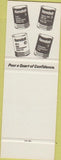 Matchbook Cover - Kendall Oil Gas Carmack Danville IL SAMPLE