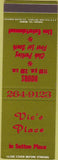 Matchbook Cover - Vic's Place Sutton Place SAMPLE
