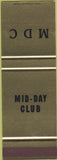Matchbook Cover - Mid Day Club SAMPLE