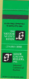 Matchbook Cover - Adler Galvin Rogers Cleveland OH SAMPLE