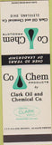Matchbook Cover - Co Chem Clark Oil Chemical Cleveland OH SAMPLE
