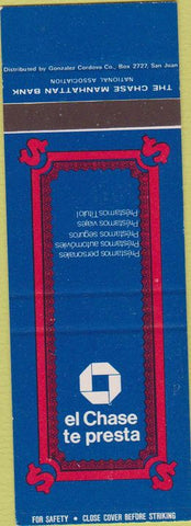 Matchbook Cover - El Chase te Presta Bayamon Caguas Ponce Puerto Rico SAMPLE