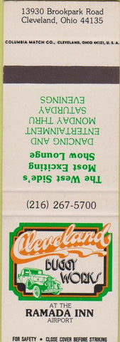 Matchbook Cover - Cleveland Buggy Works restaurant Cleveland OH SAMPLE