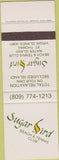 Matchbook Cover - Sugar Bird Beach Tennis Club St Thomas Virgin Islands SAMPLE