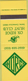 Matchbook Cover - Ox Ridge Hunt Club Darien CT SAMPLE