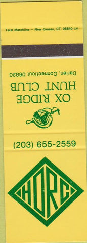 Matchbook Cover - Ox Ridge Hunt Club Darien CT SAMPLE