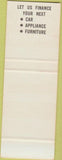 Matchbook Cover - Western Reserve Loans Huron Elyria Avon Lake OH SAMPLE