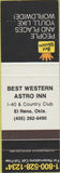 Matchbook Cover - Best Western Astro Inn El Reno OK SAMPLE
