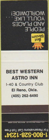 Matchbook Cover - Best Western Astro Inn El Reno OK SAMPLE