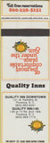 Matchbook Cover - Quality Inn Florence SC SAMPLE