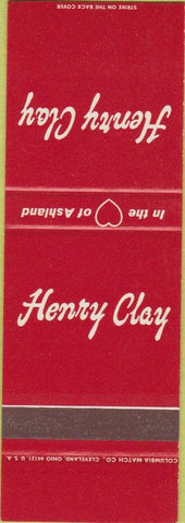 Matchbook Cover - Henry Clay Ashland KY SAMPLE