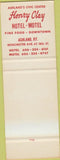 Matchbook Cover - Henry Clay Ashland KY SAMPLE