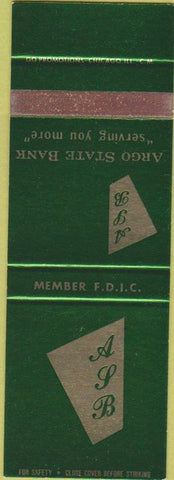 Matchbook Cover - Argo State Bank Chicago IL Summit SAMPLE