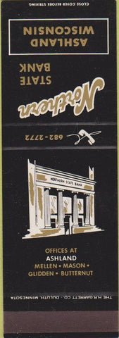 Matchbook Cover - Northern State Bank Ashland WI SAMPLE