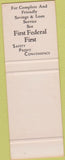 Matchbook Cover - First Federal Savings Loan Willoughby Mentor OH