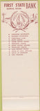 Matchbook Cover - First State Bank Dumas TX SAMPLE
