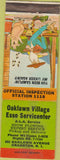 Matchbook Cover - Oaklawn Village Esso oil gas Cranston RI hillbilly WEAR