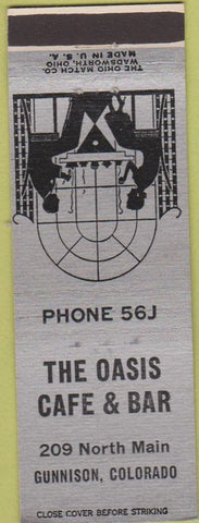Matchbook Cover - Oasis Cafe Bar Gunnison CO