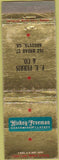 Matchbook Cover - Hickey Freeman men's clothes Augusta GA WEAR