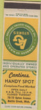 Matchbook Cover - Cantines Handy Spot Battle Creek MI